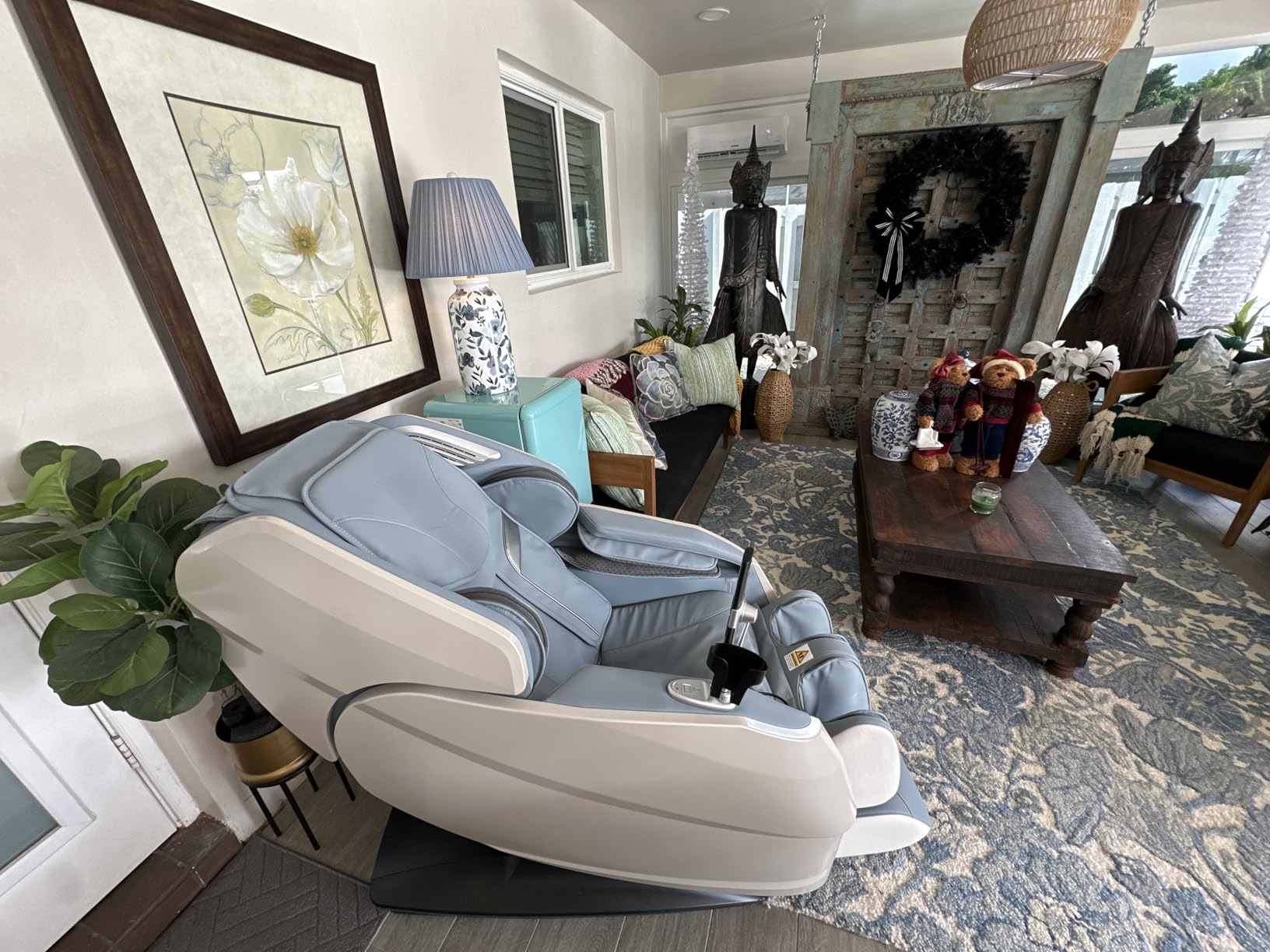 Titan Rejūv 4D l Full Body Massage Chair l Shiatsu Recliner l SL Track l Health Detection l Full Body Stretching l Heating Therapy l 3 Stage Zero Gravity l Bluetooth Speaker (Brown) | For Back, Neck & Tired Legs customer photo 2