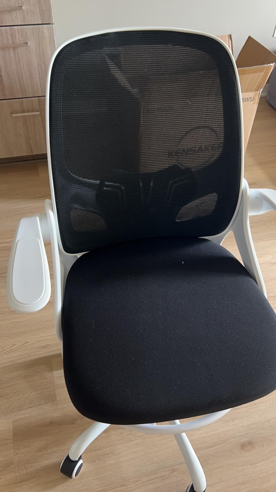 Kensaker Drafting Chair Tall Office Chair, Ergonomic Standing Desk Chair with Adjustable Foot Ring and Flip-up Armrests, Mesh Computer Chair for Art Studio, 300 LBS, Black customer photo 1