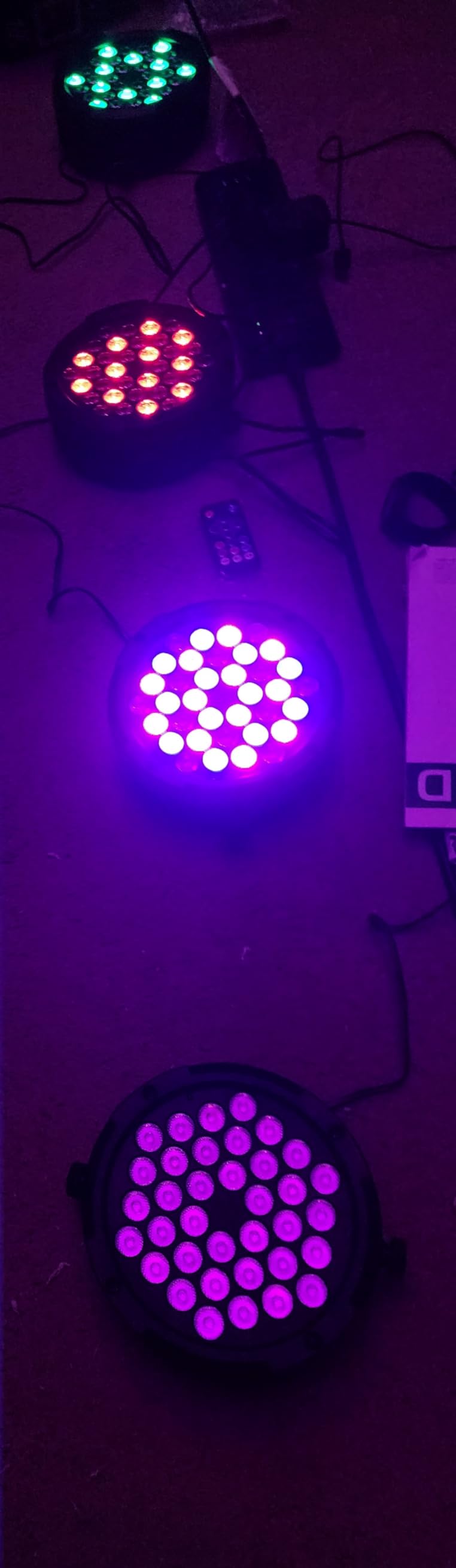 36W 36LEDs RGB Stage Par Lights by Remote DMX Control - 4Pack customer photo 1