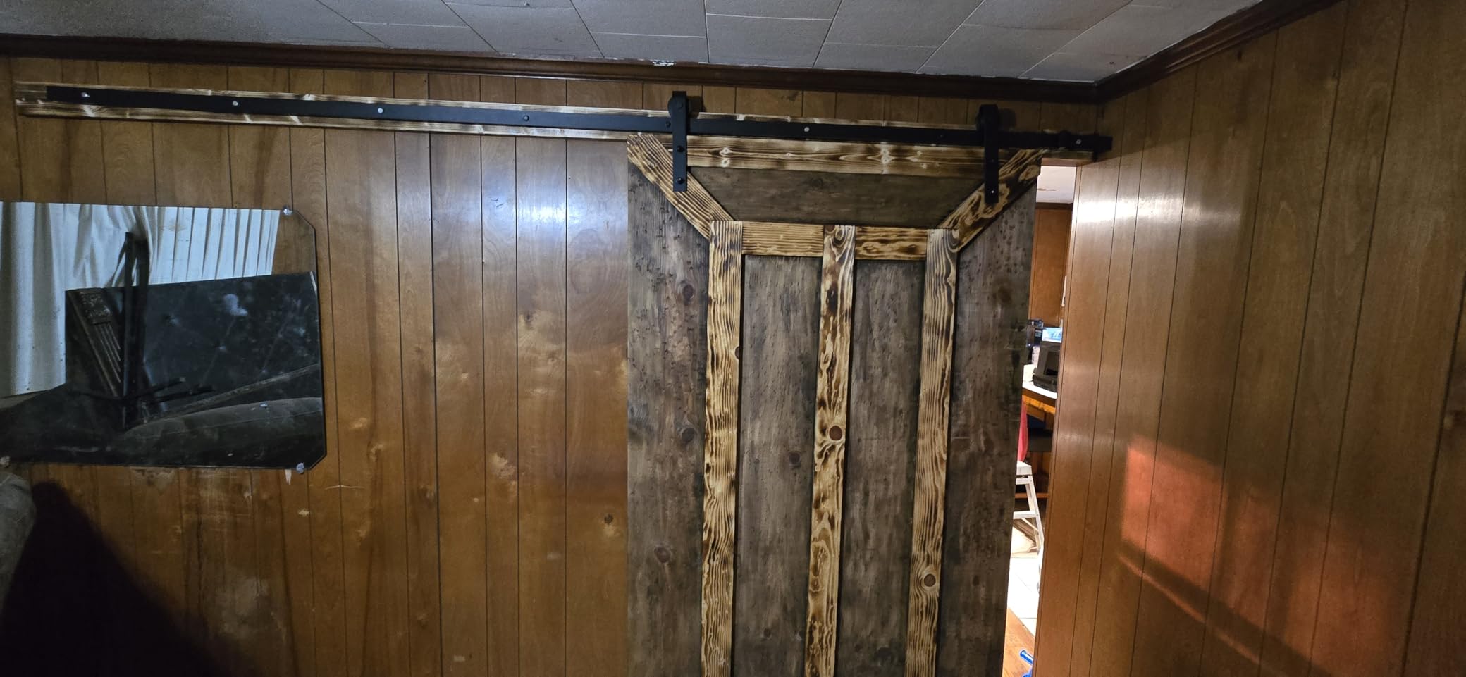 SMARTSTANDARD 6.8 FT Barn Door Hardware Kit -Fits 40