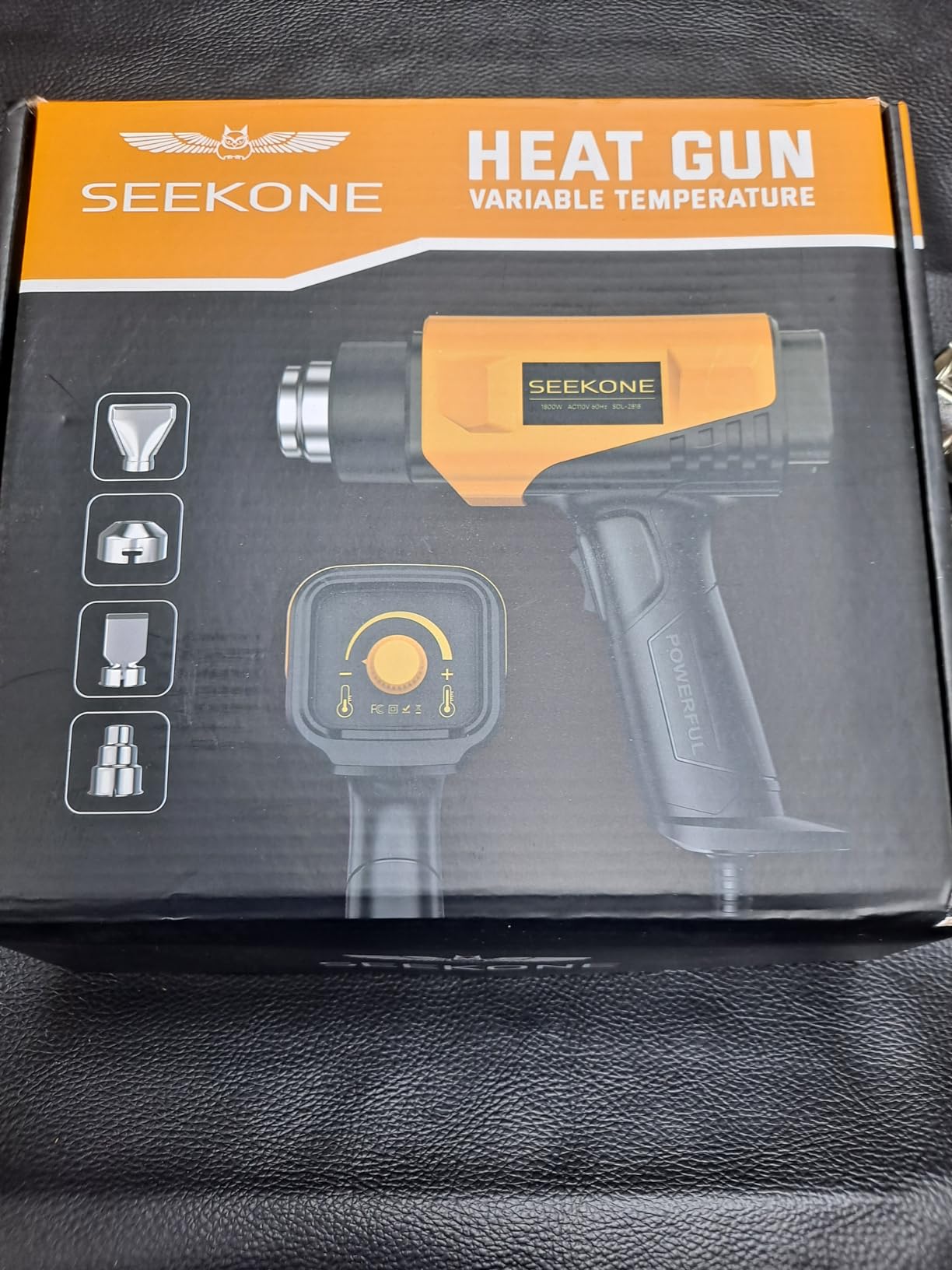 SEEKONE 1800W Compact Heat Gun 122℉-1202℉ Variable Temp for Crafting customer photo 1