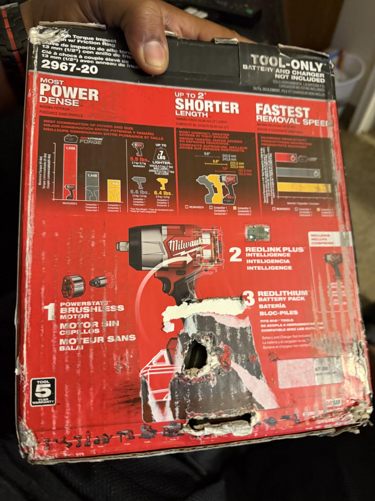 Milwaukee Electric - M18 Fuel 1/2 HIGH Torque Impact Wrench W/FRICTI customer photo 1
