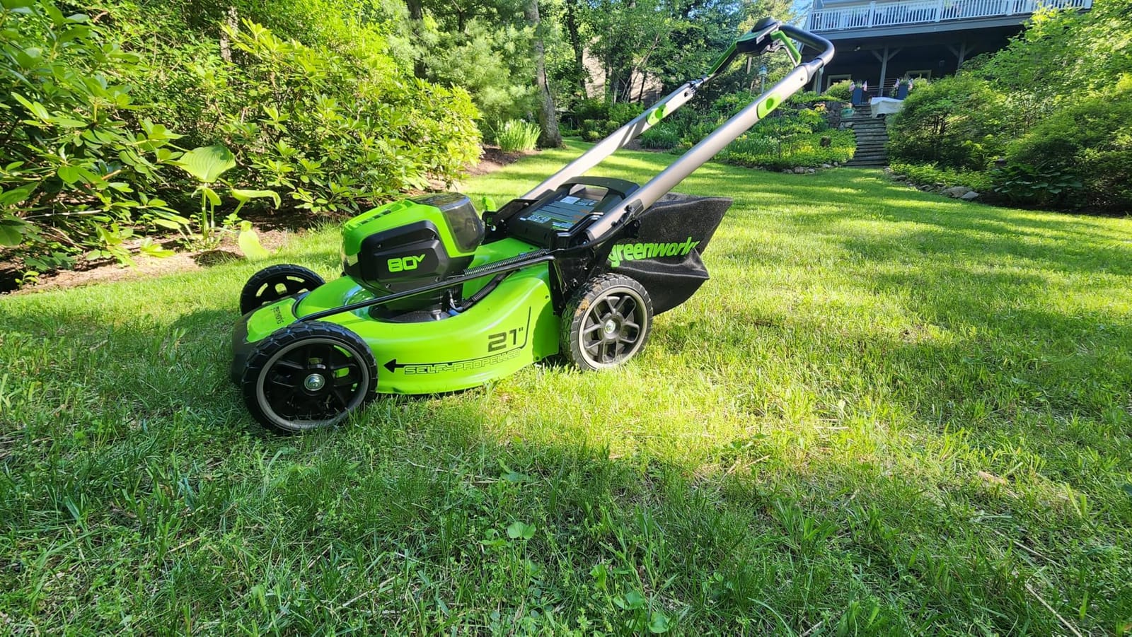 Greenworks 80V 21in Self-Propelled Lawn Mower, 4.0 Ah Battery and Charger customer photo 1