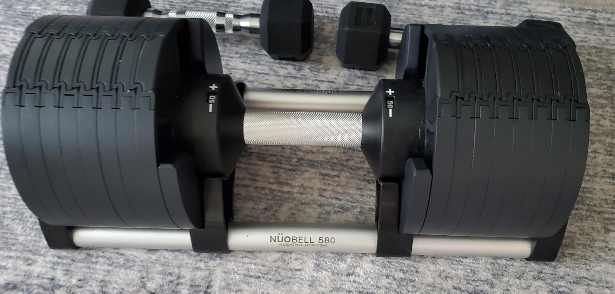 Nuobell 580 Adjustable Dumbbells, 5-80 lb, Set of 2 Free Weights customer photo 1