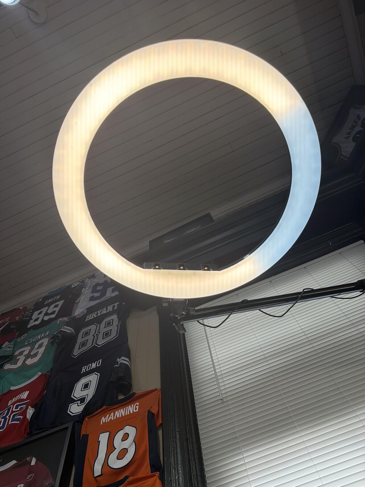Hagibis 21 inch Ring Light with Stand Outer 55W 5600k Dimmable LED Light, Tripod Stand,and Phone Holder,Remote Controller,Carrying Bag ,CRI 97+ 2540lux, for Streaming Home Office Zoom Call Lighting customer photo 2