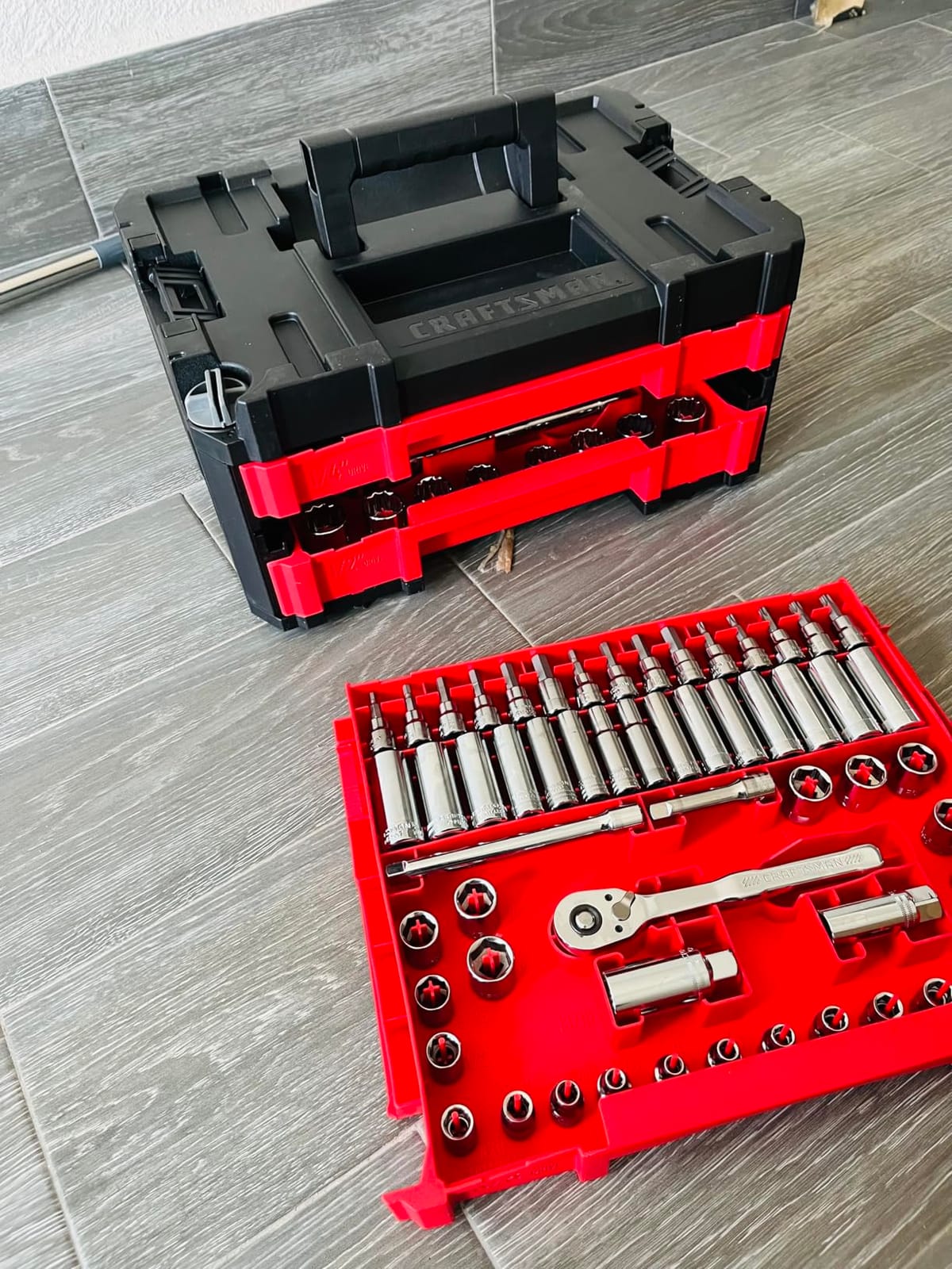 Craftsman 262-Piece Mechanic Tool Set with 3-Drawer VERSASTACK Box, SAE and Metric Socket Set, Car and Motorcycle Tool Kit with Combination Wrenches and Spark Plug Sockets, 90-Tooth (CMMT45309) customer photo 2