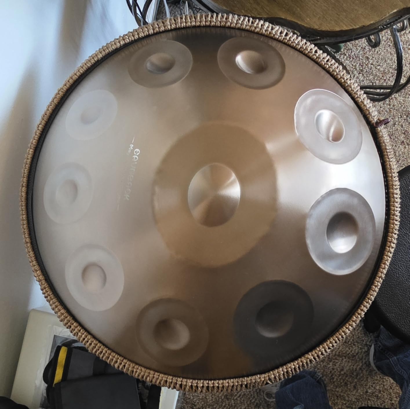 Eavnbaek Handpan Drum Steel Hand Drum, Hand Pan Drum Instrument (Blue, 22 Inch) customer photo 1