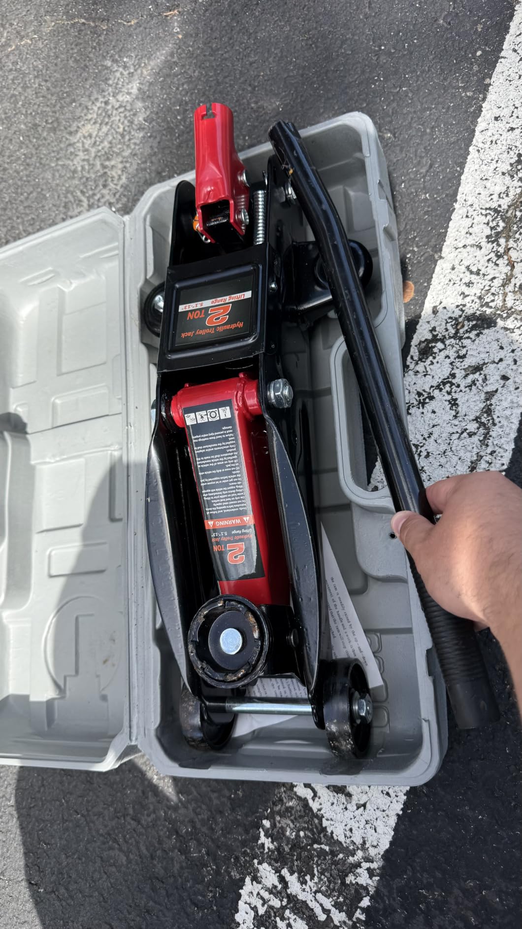 DNA Motoring Low Profile Hydraulic Trolley Service/Floor Jack, 2 Ton (4000 lbs) Capacity, Lifting Range 5.1