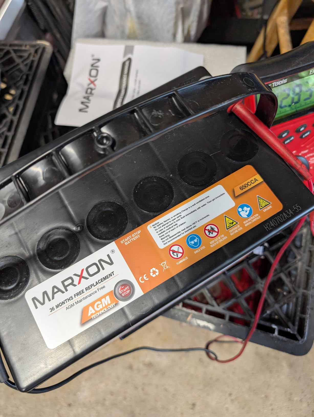 MARXON Group 47 H5 L2 Car Battery 12v 60AH 660CCA AGM Maintenance Free Start-Stop, Three Years Warranty customer photo 2