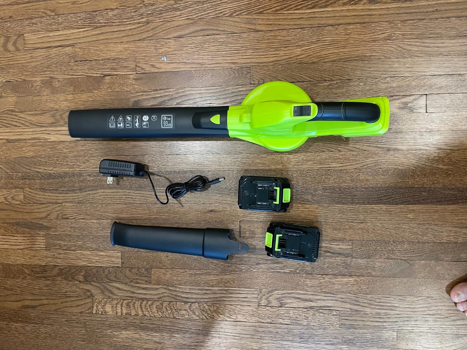 Leaf Blower Cordless with 2 Battery and Charger, 130MPH 180CFM High Speed Leaf Blower with 2 Tubes, 20V Electric Leaf Cleaner, Lightweight Handheld Blowers for Lawn Care, Patio, Garden, House, Depot customer photo 2
