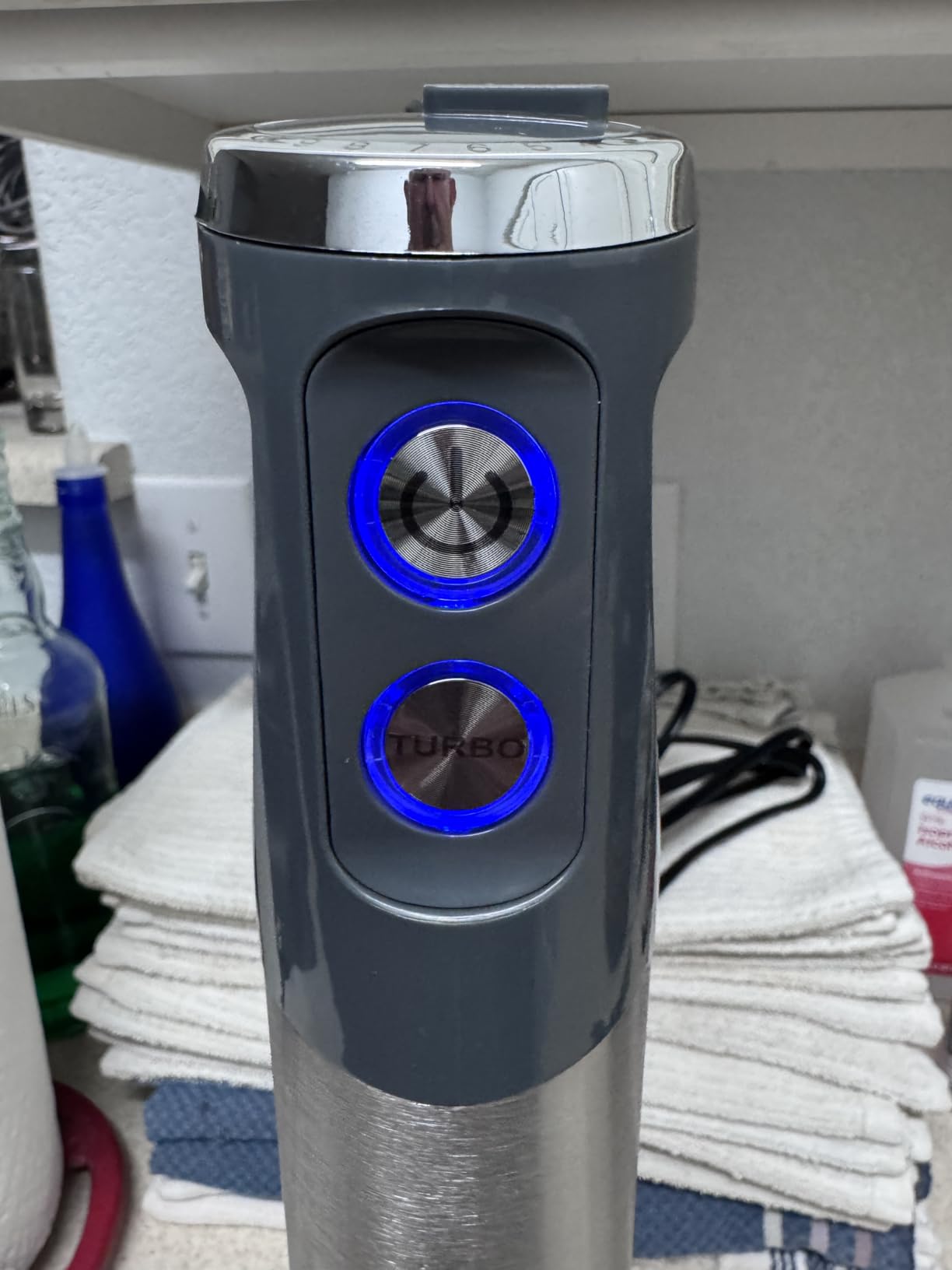 KOIOS Immersion Blender, 1000W Anti-scratch 3-in-1 Hand Blender, Upgraded 12 Speed Stainless Steel Blade Stick Blenders with Turbo Mode, Whisk and Milk Frother, Non-BPA customer photo 2