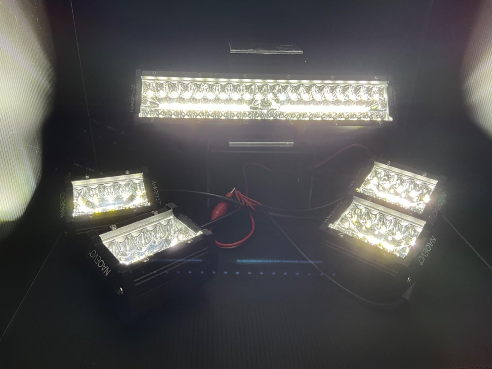 NAOEVO 12 Inch LED Light Bar with 4PCS 4 Inch LED Pod/Off Road/Fog Lights | 540W 54000LM Spot Flood Combo Off Road Lights Bar customer photo 1