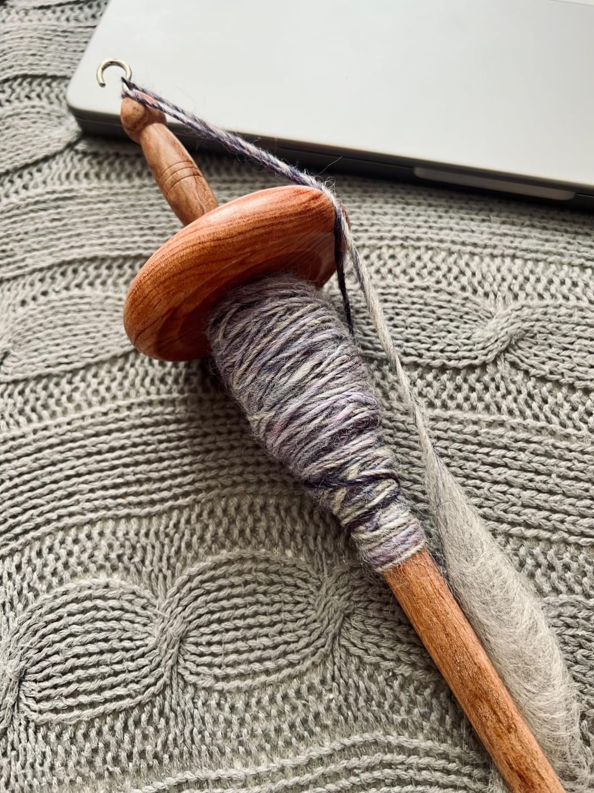 SAVINA Wooden Top Whorl Drop Spindle for Hand Spinning Wool Roving into Yarn, Hardwood Spinning Tool for Beginners and Experienced Spinners customer photo 1