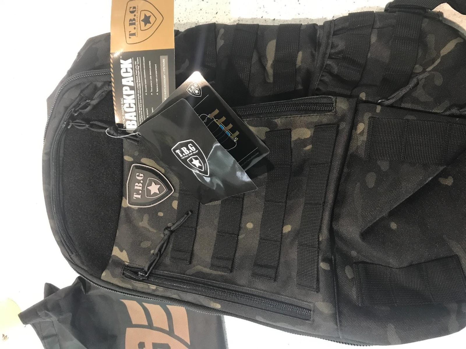 Tactical Baby Gear Daypack Tactical Diaper Bag Backpack | MOLLE-compatible tactical diaper backpack with built-in changing mat and stroller straps for organized parenting. customer photo 2