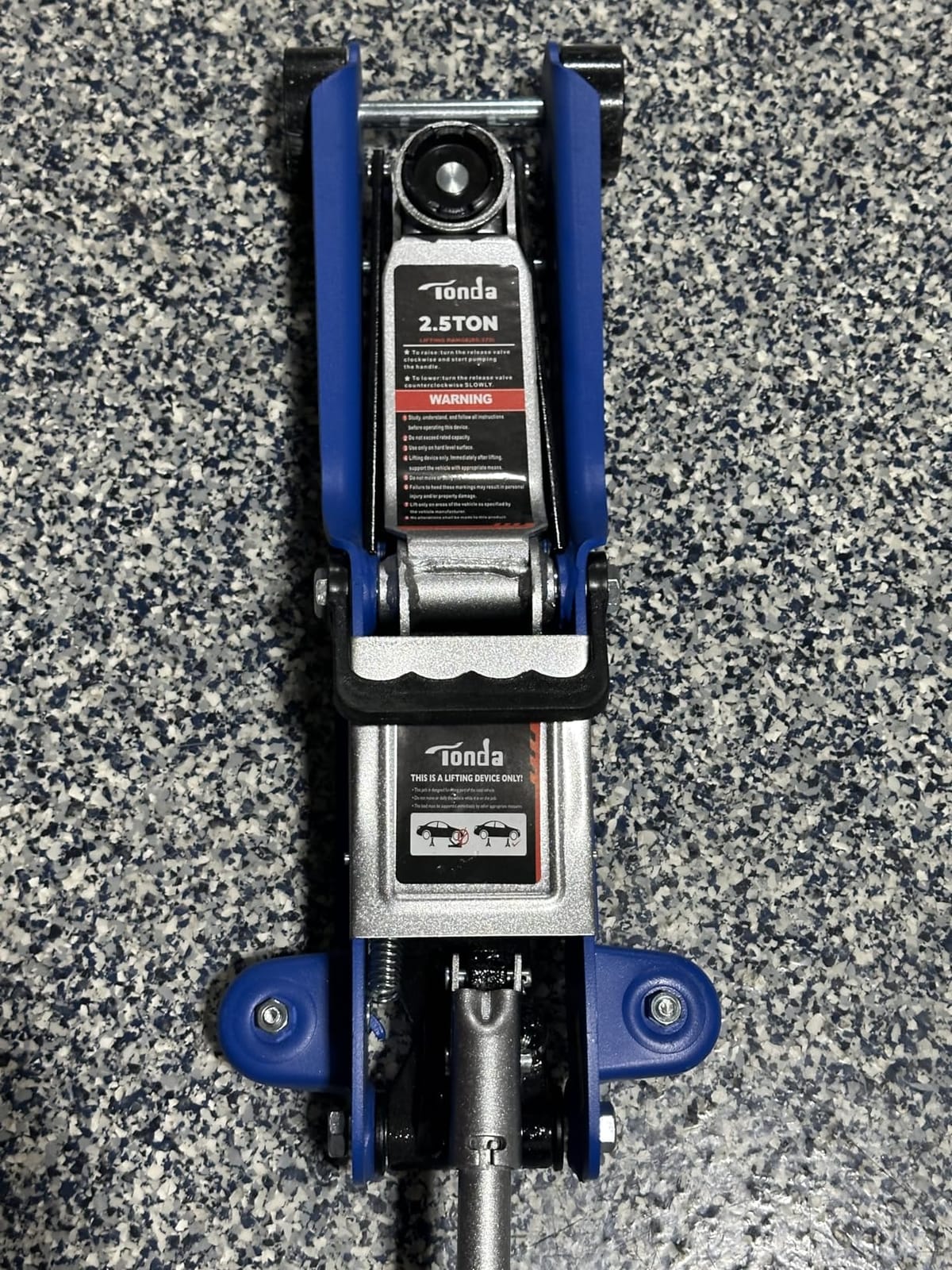 TONDA 2.5 Ton Low Profile Floor Jack, 5,000 Lbs Hydraulic Car Jack, Lifting Range 3.35