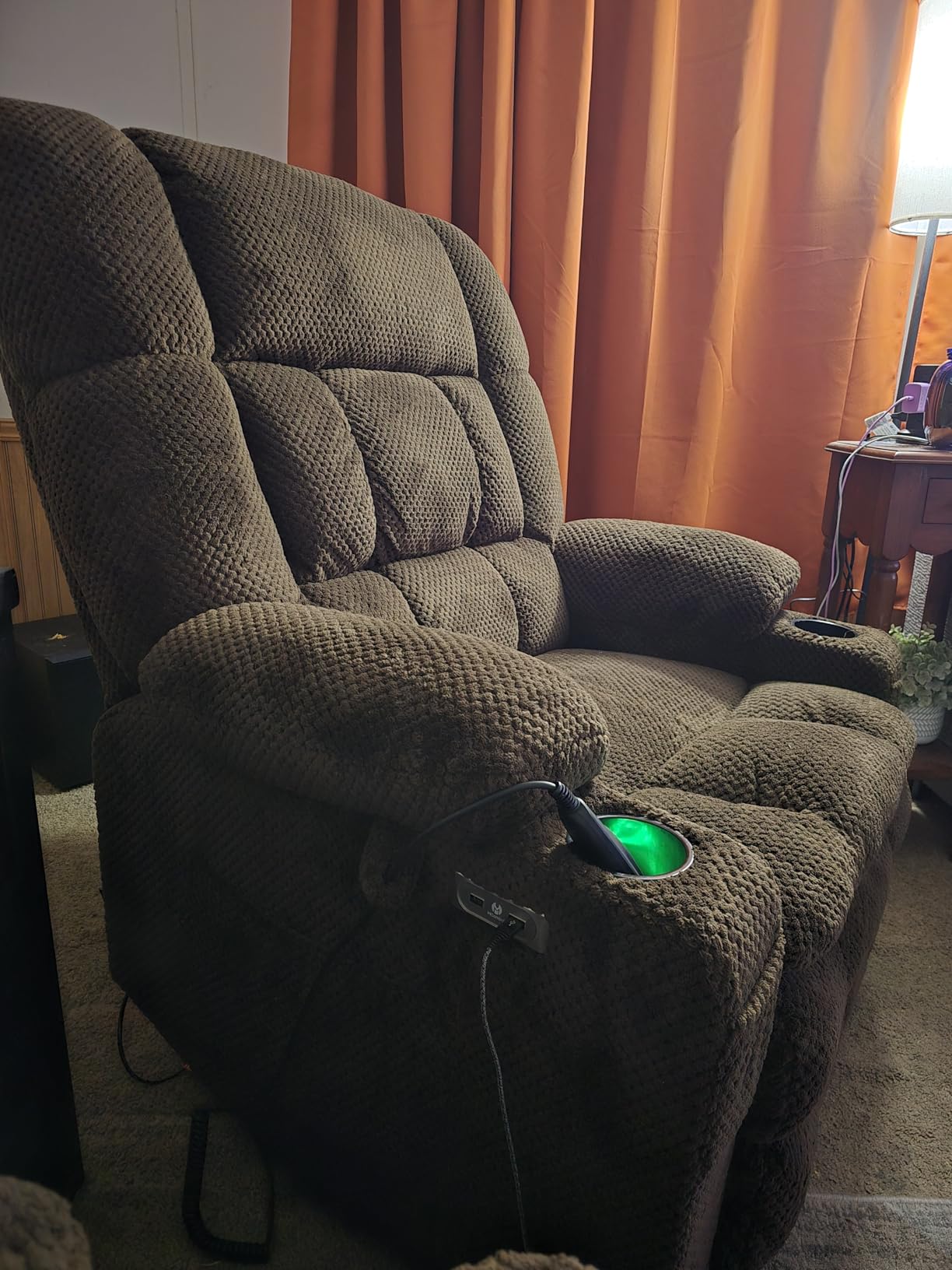 MCombo Oversized Dual Motor Power Lift Recliner Chair for Elderly R7891 | Heat and Massage, Zero Gravity Lift Chair, Infinite Position, Lay Flat, USB Ports, Big& Tall, Fabric (Large-Wide, Dark Grey) customer photo 2