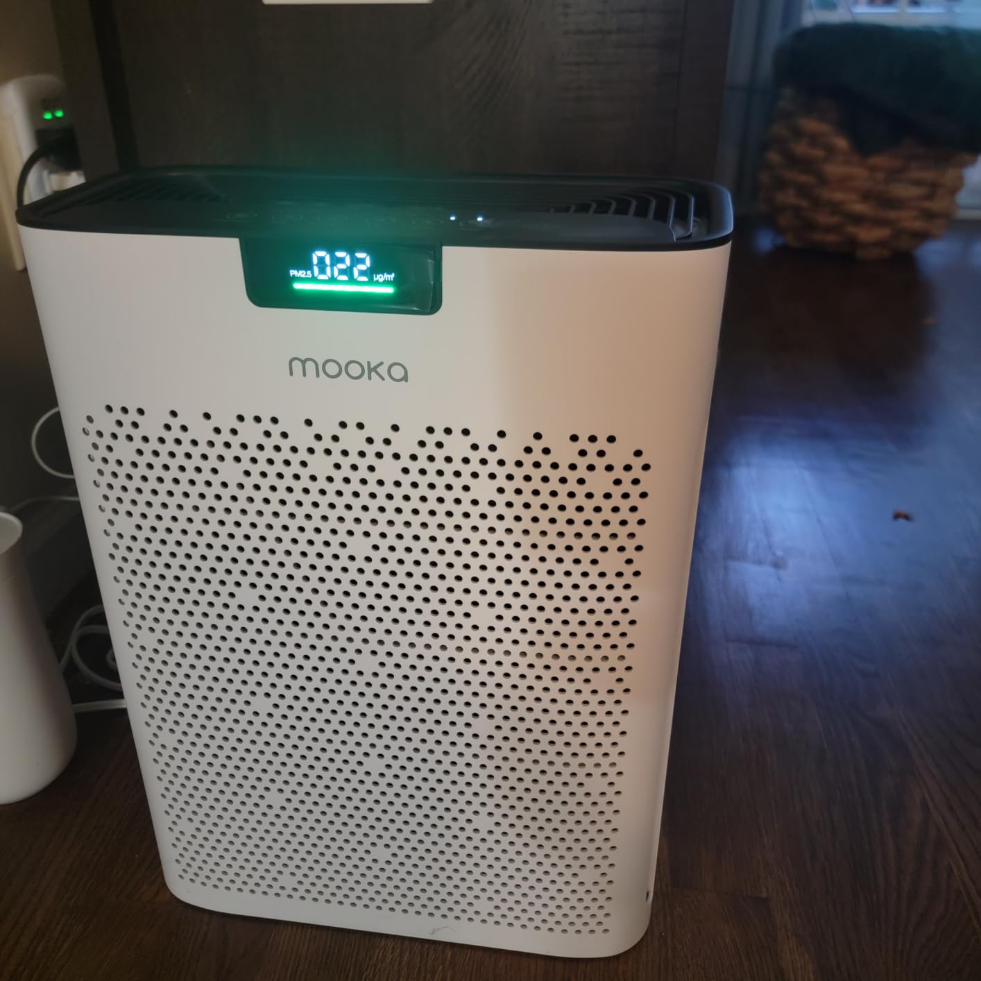 MOOKA Air Purifier for Home Bedroom Large Room 2200 Ft², True HEPA Filter | Washable Pre-Filter, Auto Mode, Quiet Sleep Mode, Air Quality Monitor, Air Cleaner for Pet Dust Smoke Pollen, KJ190H White customer photo 2