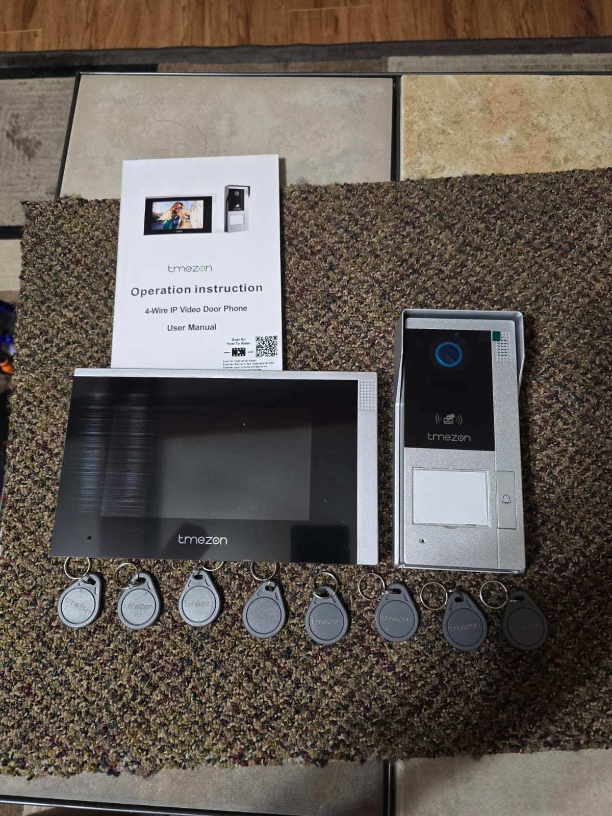 TMEZON WiFi Video Intercom System Doorbell with Camera and 7 Inch Monitor IP Wired Video Door Phone 1080P Wired Night Vision, No Monthly Fees, Support Remote Unlock Door Release, Snapshot, Tuya customer photo 1