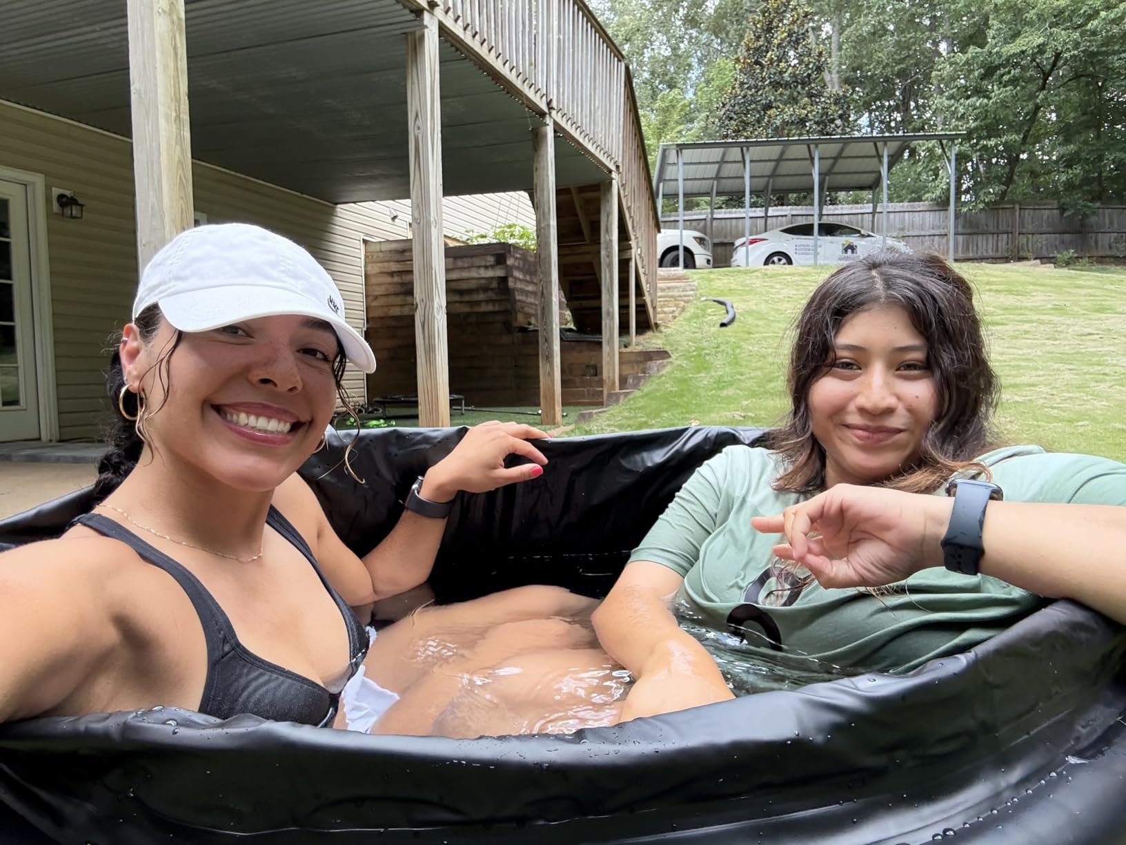 ONLYCARE Upgrade XXL 135 Gal Ice Bath Tub for Athletes - Cold Plunge Tub with Cover - Multiple Layered Cold Water Portable Ice Pod for Therapy Recovery at Home Outdoor Gym Use customer photo 1