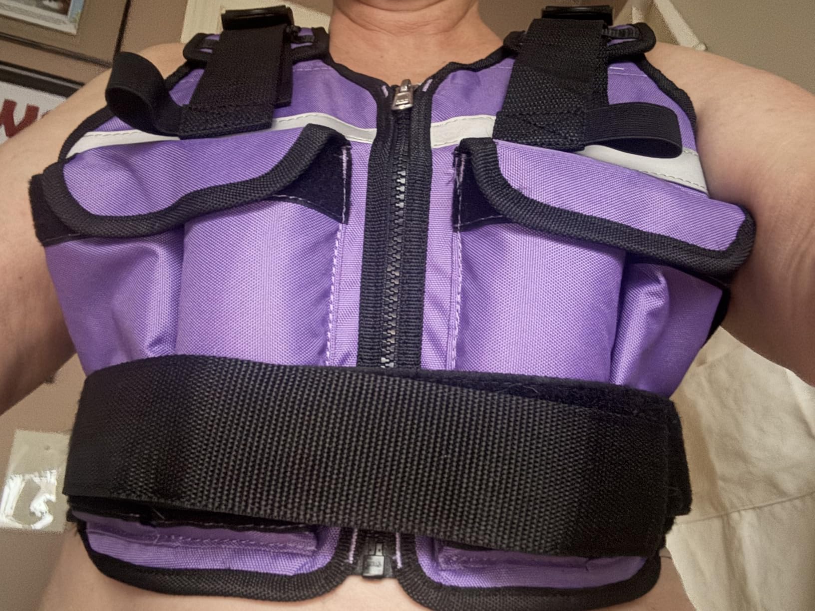 Sportneer Adjustable Weighted Vest Weights: 2-18 lbs/2-42 lbs Washable Weight Vest for Walking 16 In 1 Fast Adjust Rucking Vest for Women and Men Home Gym Running Jogging Strength Training Vests customer photo 2