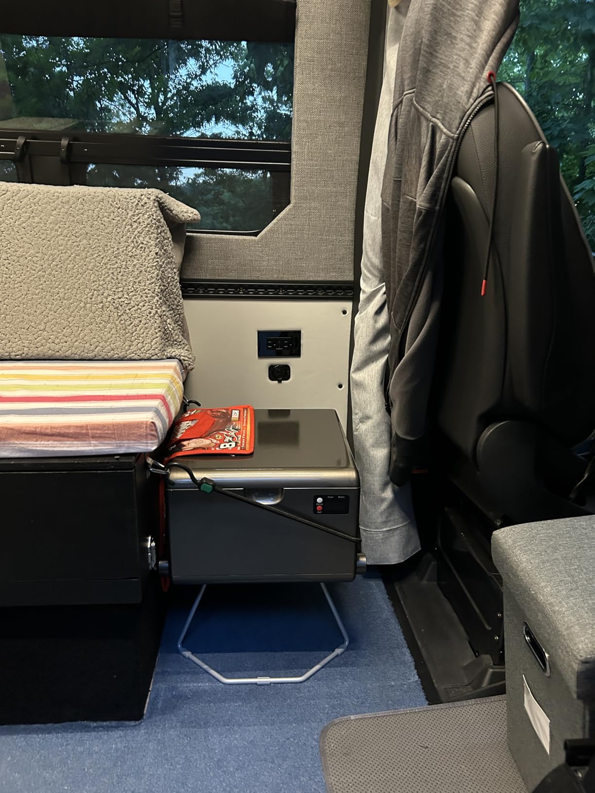 LE-310 Compact Dry Flush Toilet for Van Life and Off-Grid, Gray | Self-Contained rechargeable, Foldable design, no plumbing setup, easy storage, made for RVs, road trips, cabins and marine customer photo 1