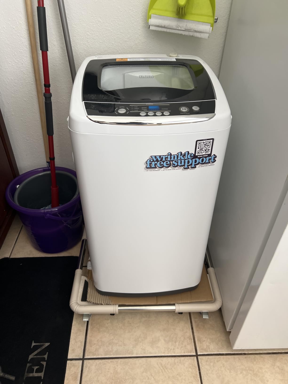 BLACK+DECKER 7.0 Cu. Ft. Front Load Dryer, 240V, BLD67ME, White | Electric Clothes Dryer with LED Display and Dial Control, 5 Sensor and Manual Dry Selections customer photo 2