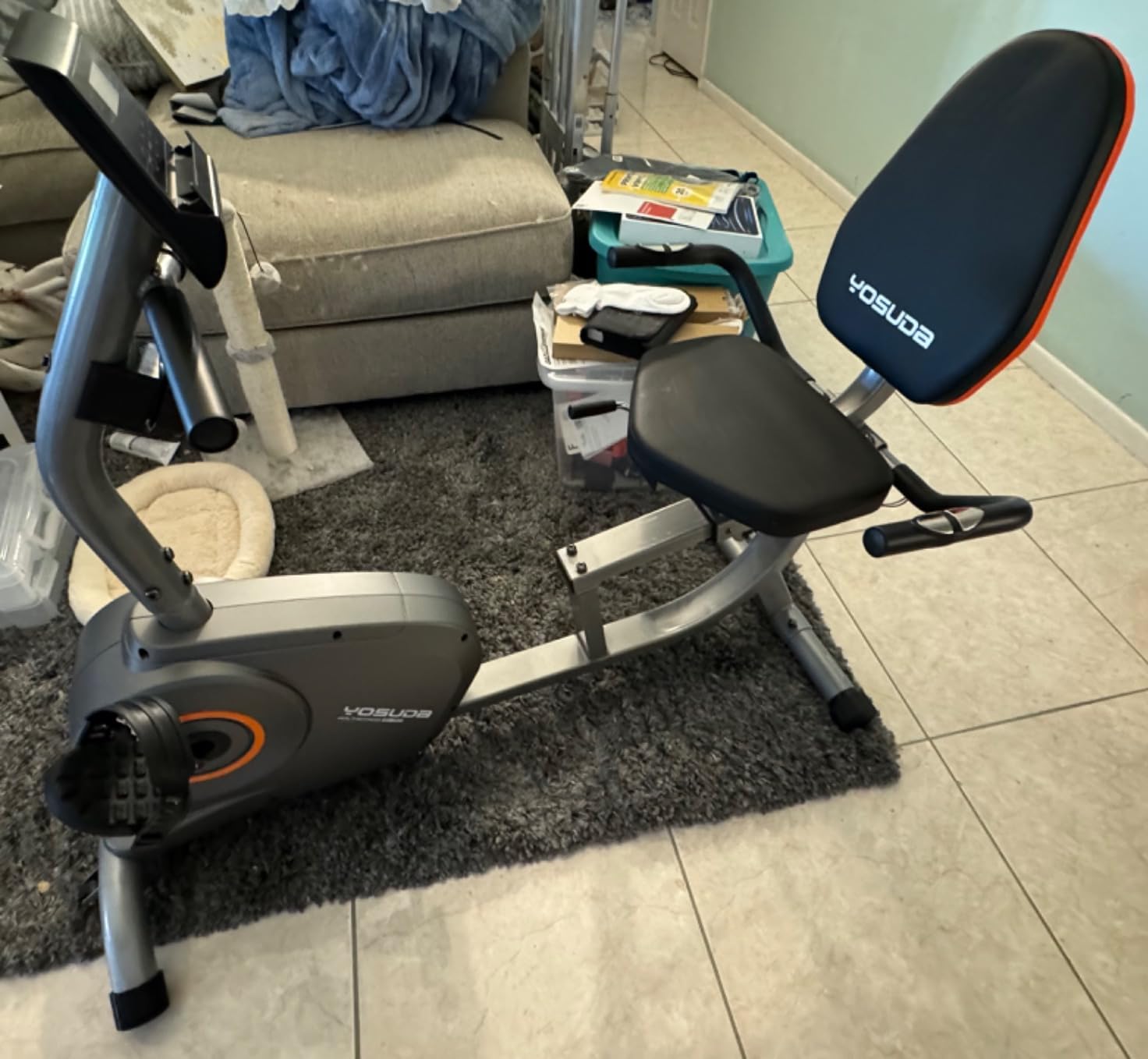 YOSUDA Recumbent Exercise Bike for Home,Magnetic Staionary Bike for Seniors customer photo 2
