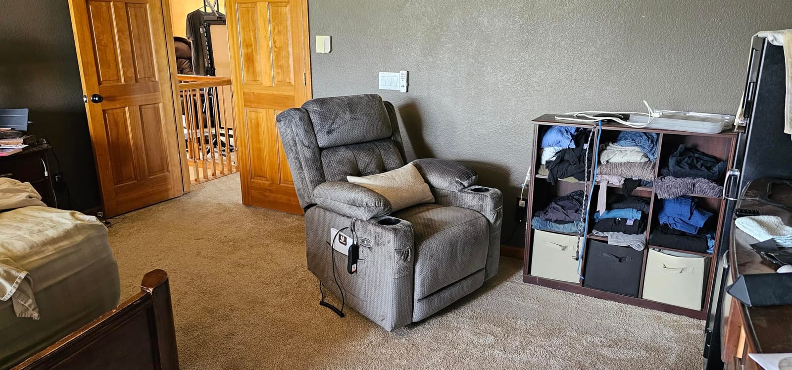 MCombo Triple Motor Power Lift Recliner Chair, Fabric 7662 (Brown, Large) | Massage and Heat, Adjustable Headrest, Lay Flat, Infinite Position, 4.7