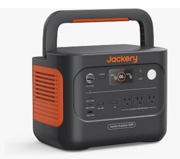 Jackery Explorer 1000 v2 Portable Power Station, 1070Wh, 1500W | 1 Hr Fast Charge, LiFePO4 Battery, 100W USB-C Output, Solar Generator for Camping, Emergency, RV (Solar Panel Optional) customer photo 1