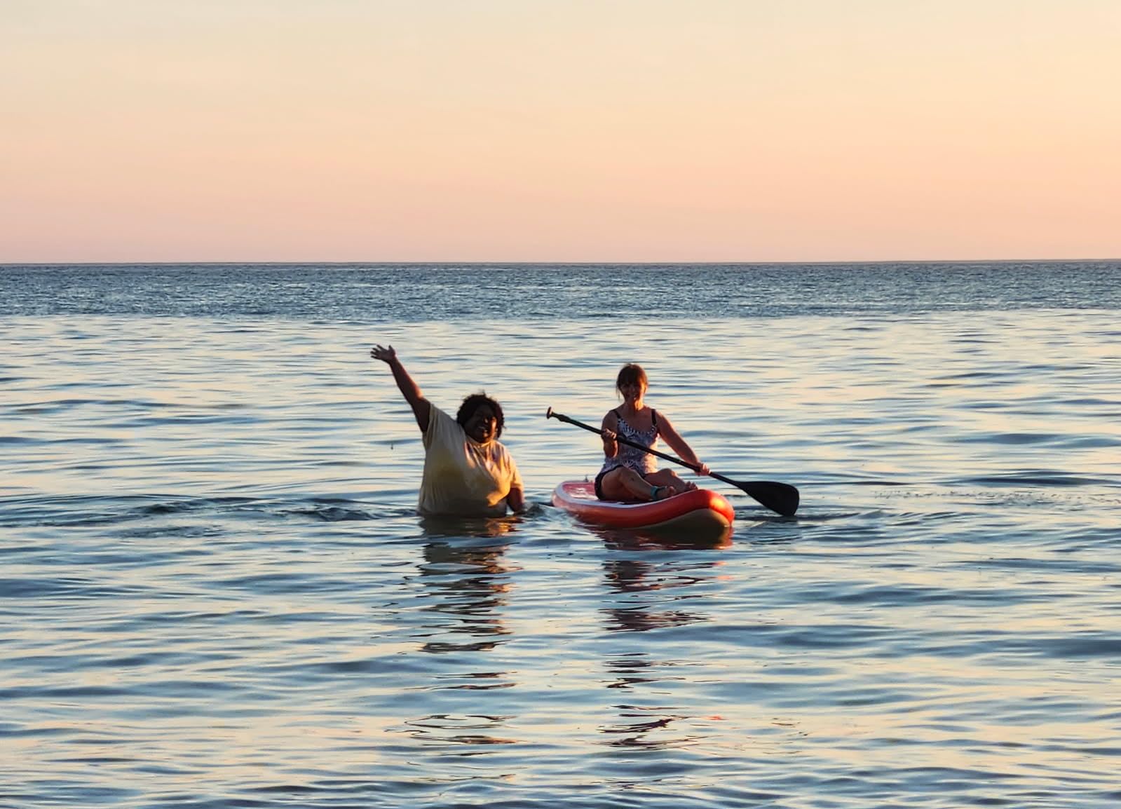 FEATH-R-LITE Inflatable Stand Up Paddle Board with Beginner SUP Accessories | 10'6''/11' Ultra-Light SUP, Anti-Slip EVA Deck, Versatile Yoga Inflatable Paddle Boards for Adults & Youth of All Skill Levels customer photo 1