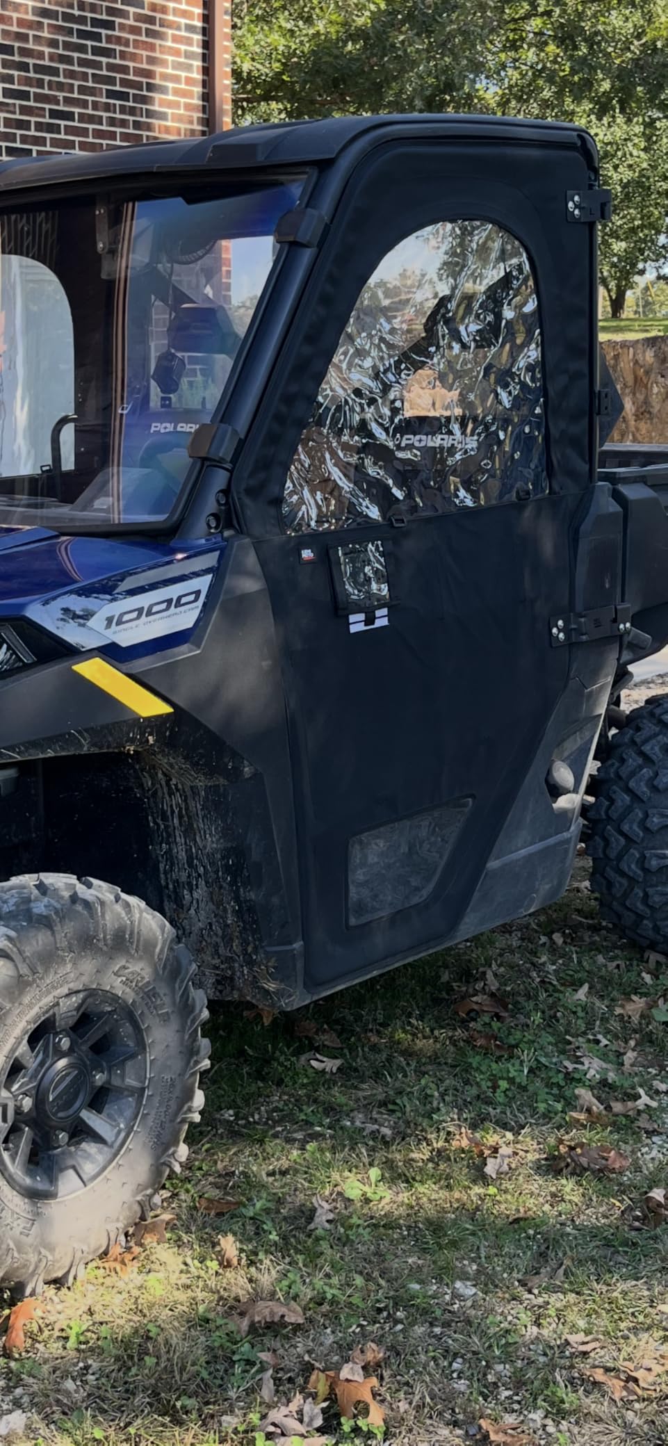 KEMIMOTO UTV Doors with Steel Frame Compatible with Polaris Ranger 1000 | XP1000 2020-2026, Waterproof Tear-Resistant Embossed PVC Oxford Fabric Cab Enclosure Upper Window Replace #2882902 customer photo 2
