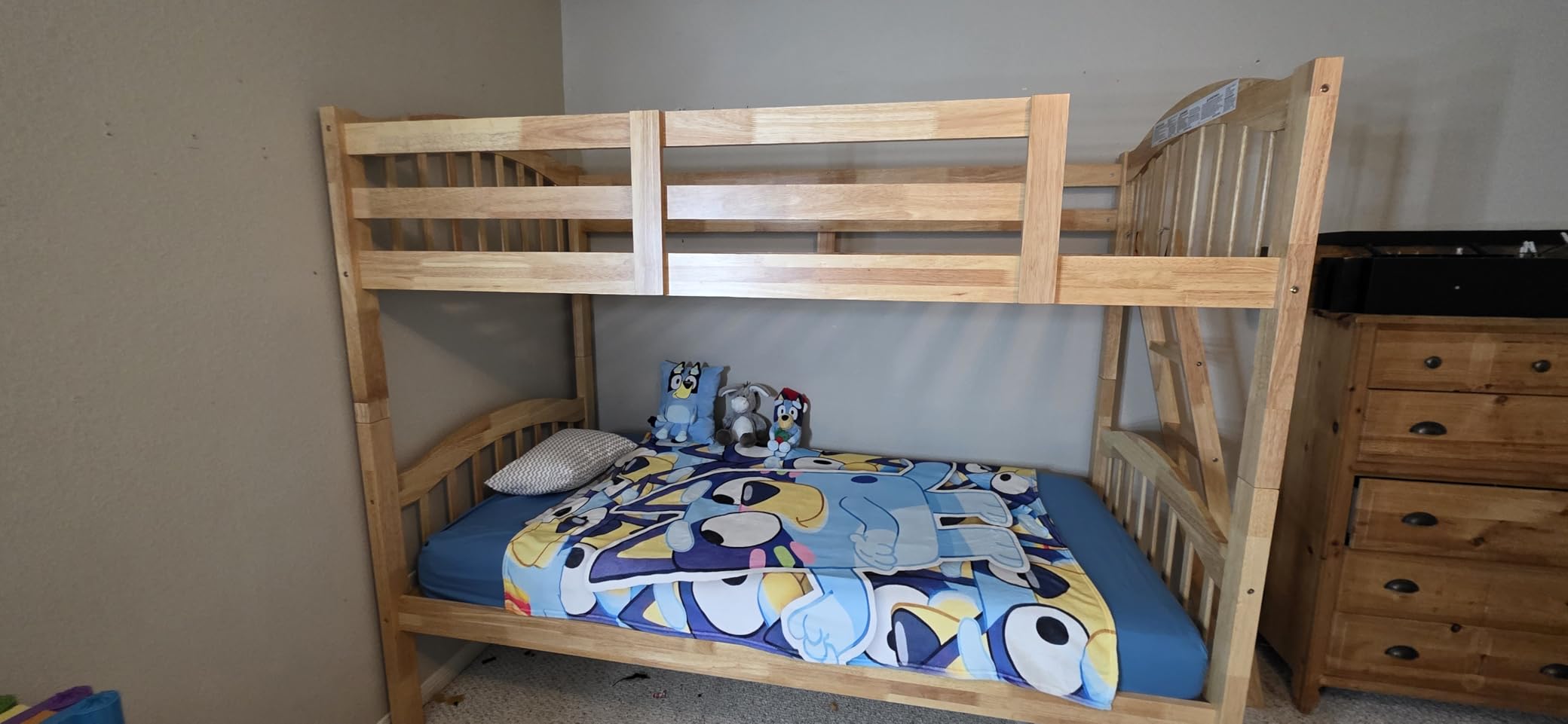 Storkcraft Long Horn Twin-Over-Twin Bunk Bed, Hazelnut | GREENGUARD Gold Certified, Converts to 2 Individual Twin Beds, Wood Bunk Bed for Kids Bedroom, No Box Spring Required customer photo 2