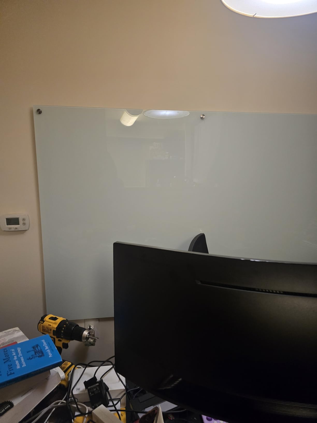 Wingwise Glass Dry Erase Board, 48 x 36 Inches Magnetic Glass Whiteboard | Frameless Glass Board, Wall Mount, 4' x 3', Frameless, For Office, Home, School customer photo 1