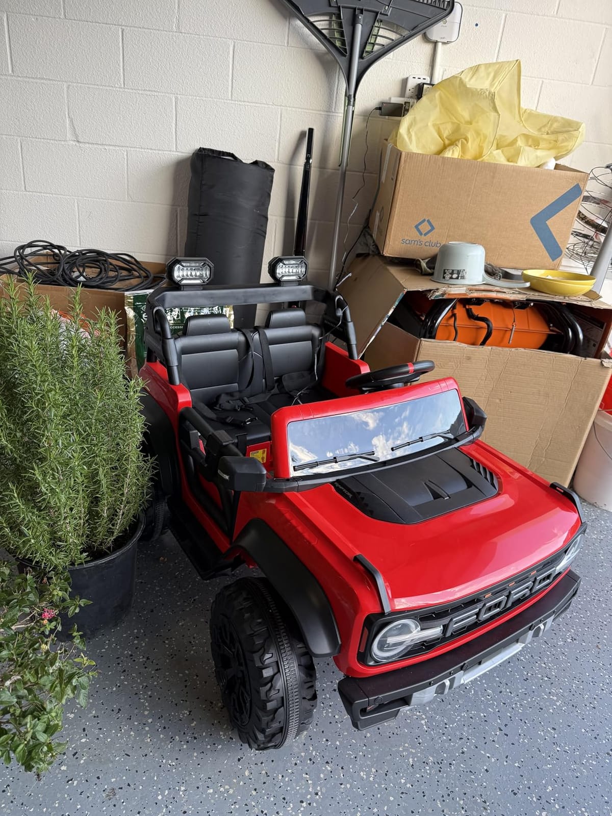 First Ride On Licensed Ford Bronco Raptor 24V 2 Seater Kids Ride on Toys, Battery Powered Electric Ride on Car, Remote Control Electric Car w/Led Lights, Music, High Low Speed (24V, White) customer photo 2