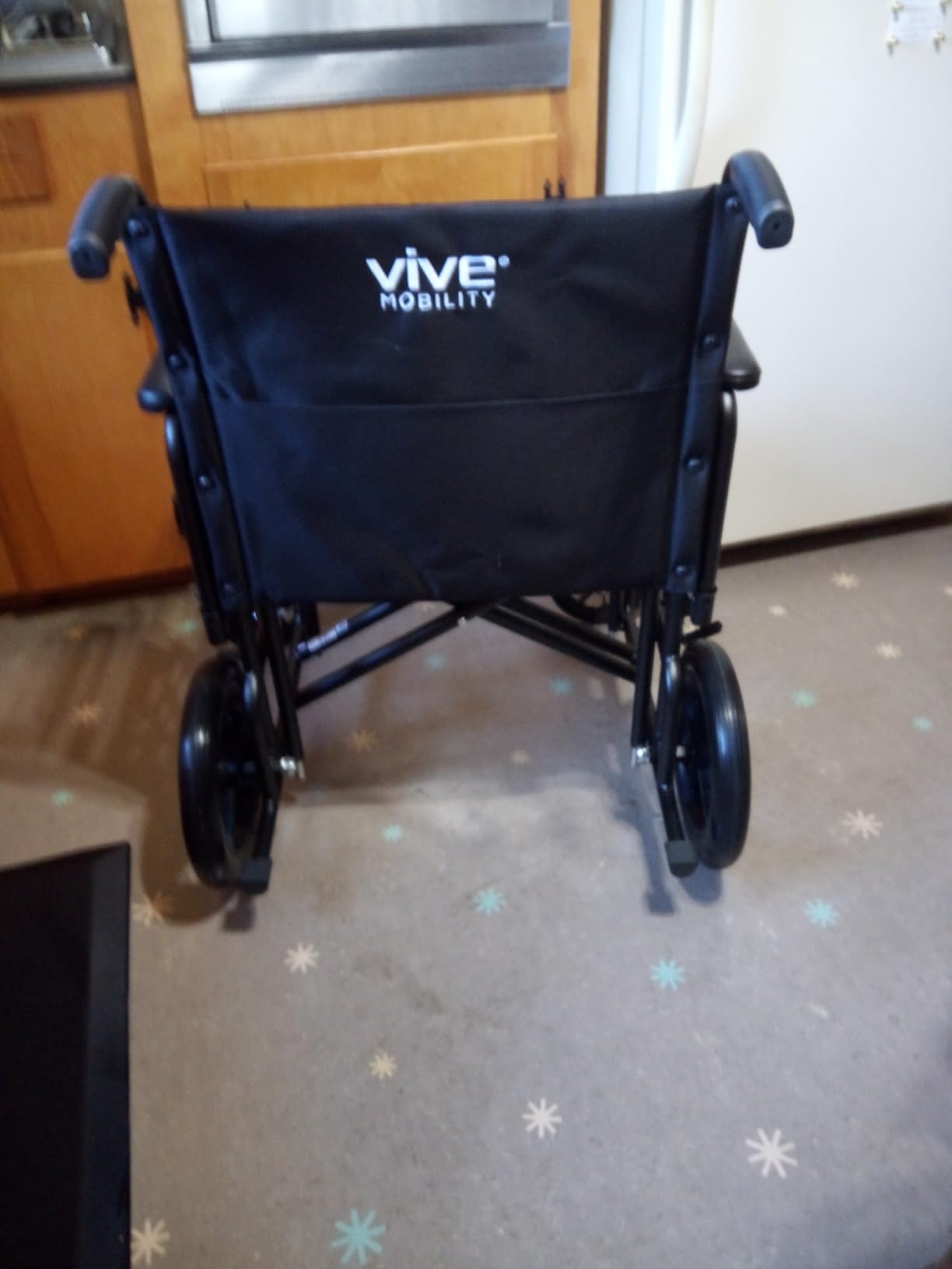 Vive Mobility Bariatric Transport Wheelchair for Adults - Supports 450lbs, Foldable, Heavy Duty Travel Wheel Chair with Swing Away Footrests & 22 Inch Wide Seat customer photo 1
