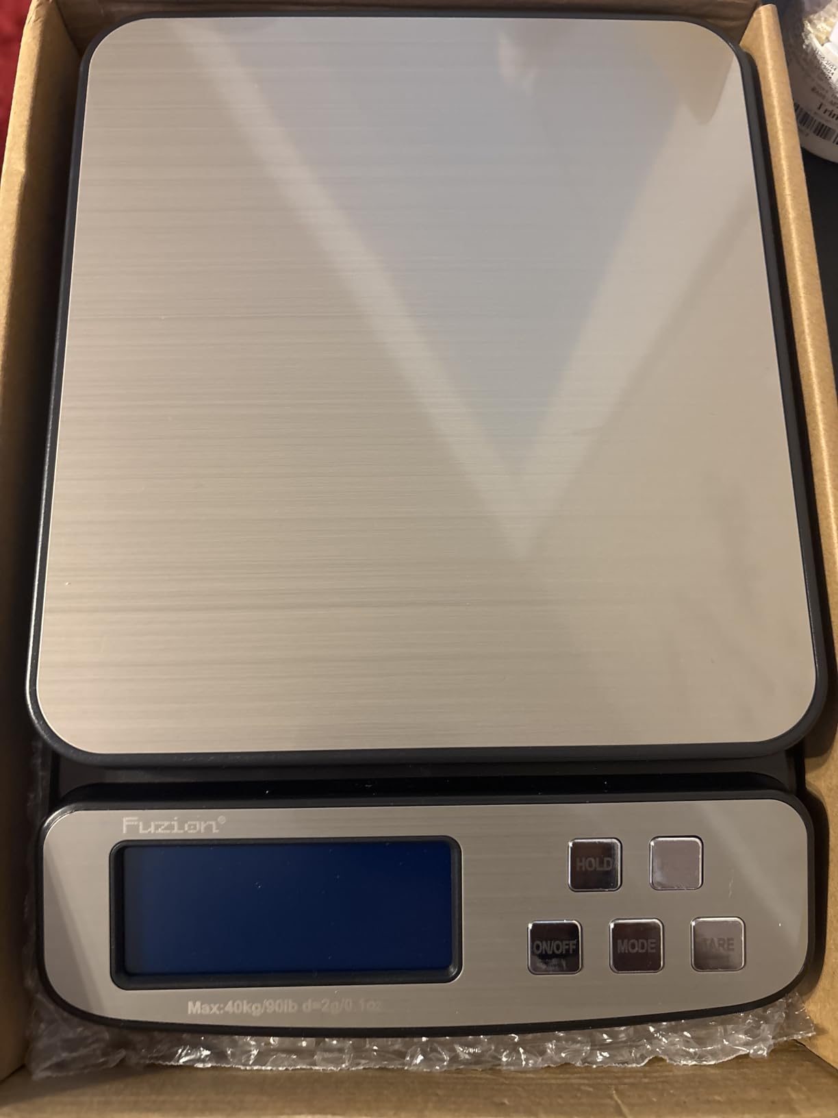 Fuzion Digital Shipping Postal Scale 90lb x 0.1oz, Stainless Steel Platform customer photo 2