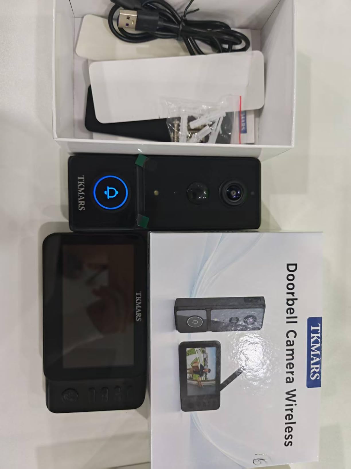 TKMARS Wireless Doorbell Camera No Subscription No WiFi/App Needed for Home/Apartment/Seniors, Waterproof IP65 Door Bell with Monitor Screen, 1080P Video Intercom 170 Wide Angle Night Vision customer photo 1
