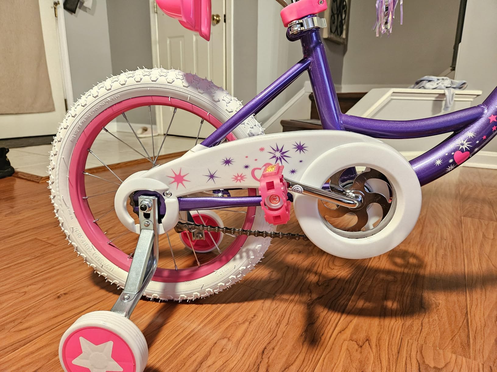 WEIZE Kids Bike, 14 16 Inch Children Bicycle for Girls Ages 4-12 Years Old, Front Basket, Bell, Streamer, Doll Seat, Adjustable Seat & Handlebars, Coaster Brake, Multiple Color customer photo 1