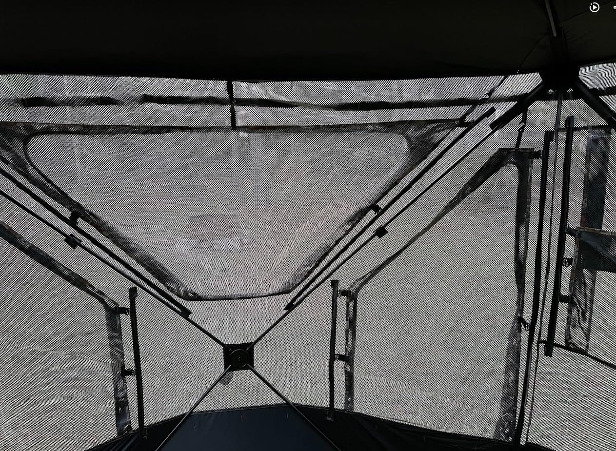 HUNTSEN Hunting Blind 270 Degree See Through Ground Blind - 2-3 and 3-4 Person Pop Up Deer Blind for Hunting with Carrying Bag - 300D Reinforced Portable Durable Blind for Turkey and Deer customer photo 2
