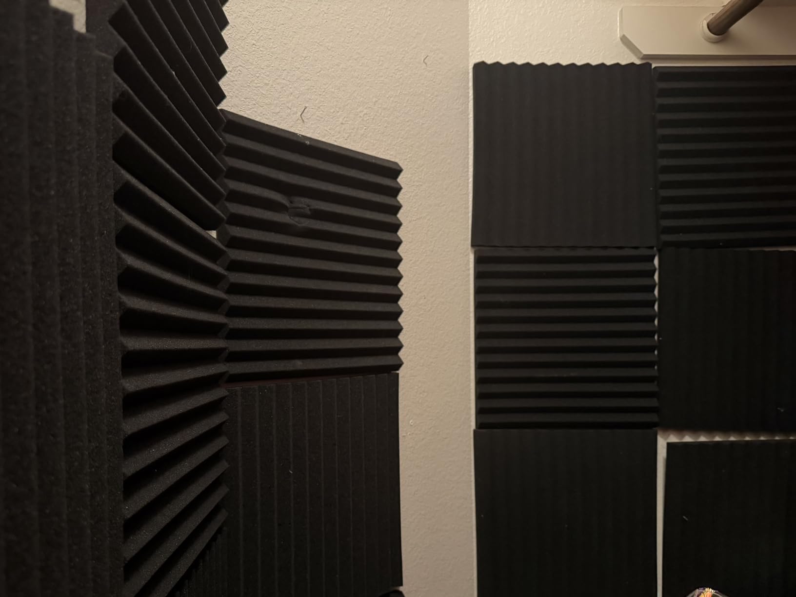 54 Pack Acoustic Foam Wall Panels, 12 x 12 x 1 in | High-Density Sound Absorbing Panels for Studios, Gaming Rooms & Offices; Includes 270 Adhesive Pads for Easy Wall Application customer photo 2