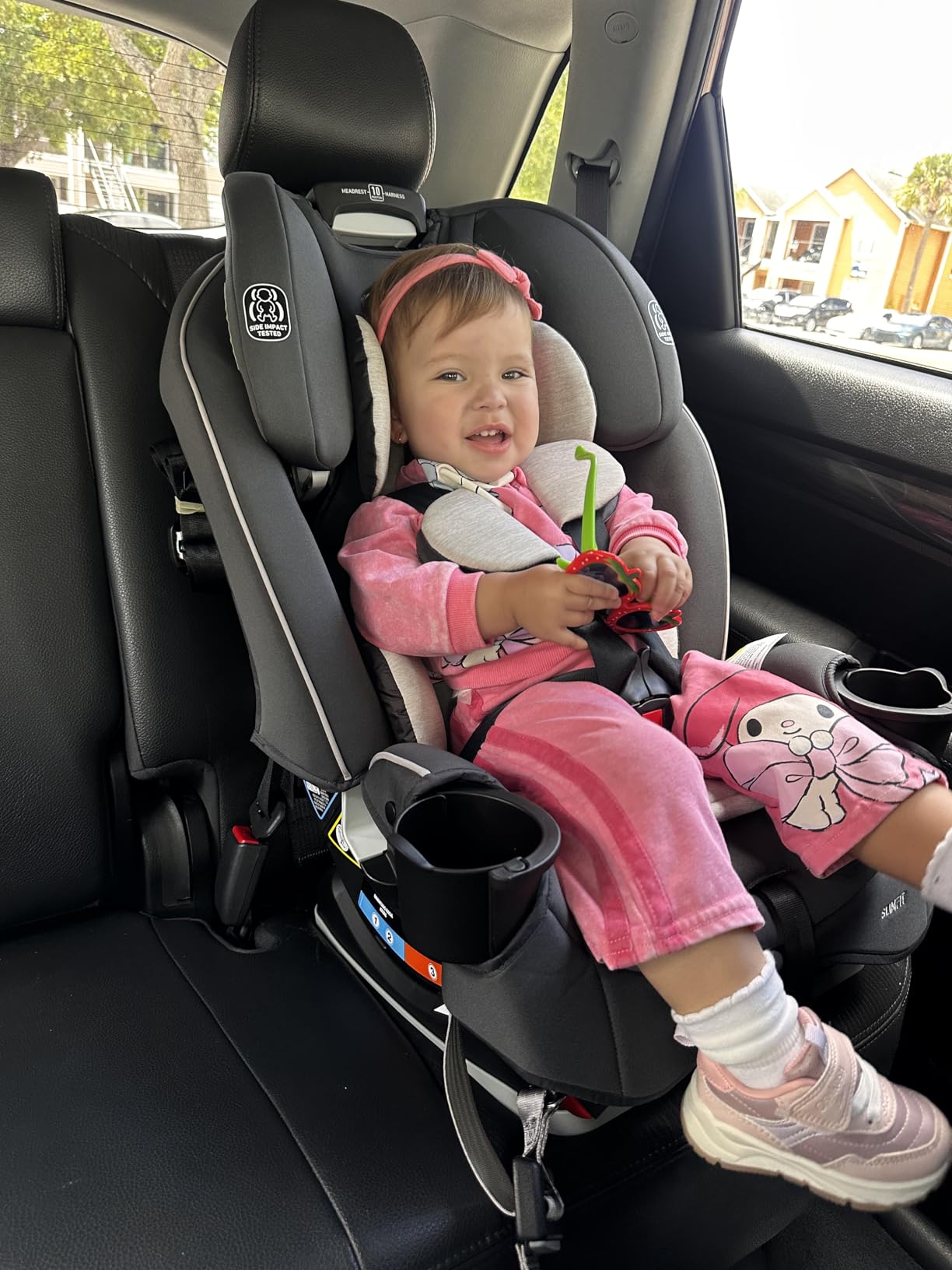 Graco Slimfit 3-in-1 Convertible Car Seat, Ultra-Space-Saving Design, Silas, Rear and Forward-Facing, Highback Booster Seat with 10-Position Headrest customer photo 1