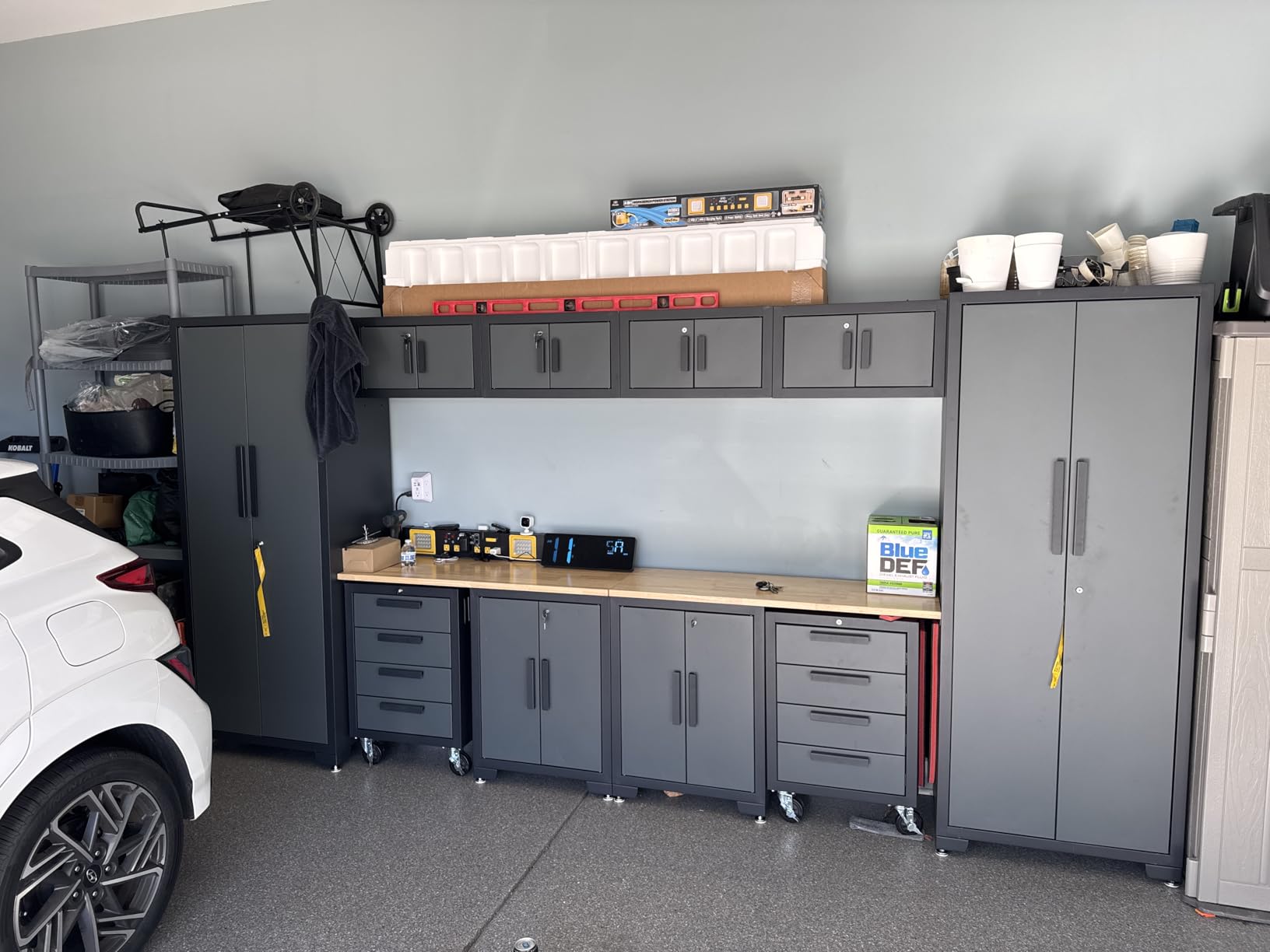 Torin 12 Piece Garage Storage Cabinet System,Workshop Cabinet Set in Black customer photo 2