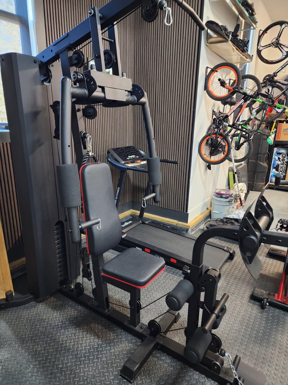 Mikolo Home Gym, Workout Station with 150LBS Weight Stack, Multifunctional Home Gym Equipment, Exercise Equipment for Full Body Strength Training customer photo 2