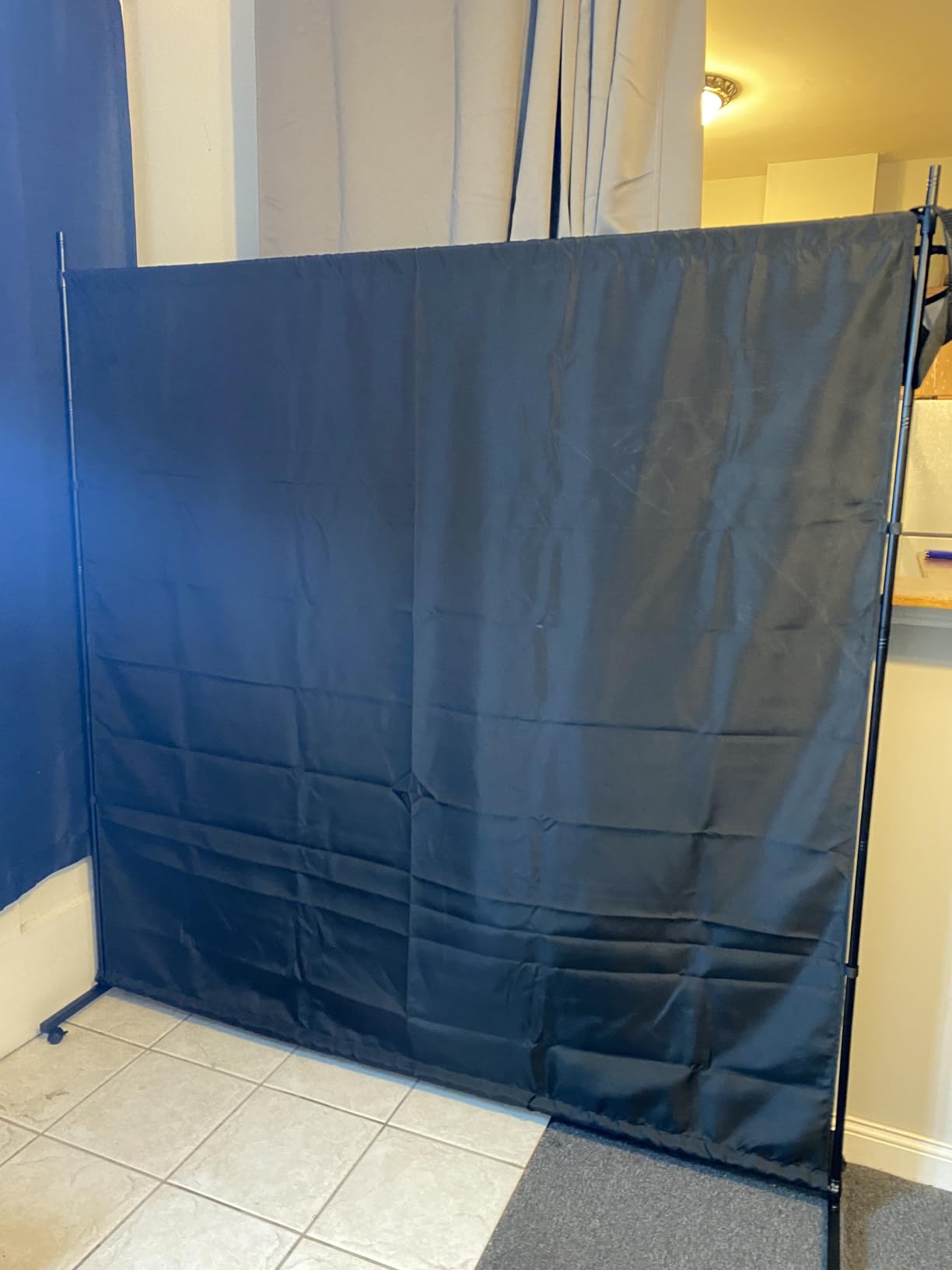 6*6FT Single Panel Room Divider/ Privacy Screen with Caster Wheels & Brakes | Black, 72 X 72 Inch Large Panel, Freestanding Divider, Stylish and Versatile Partition for Home, Office, School and Restaurant customer photo 1