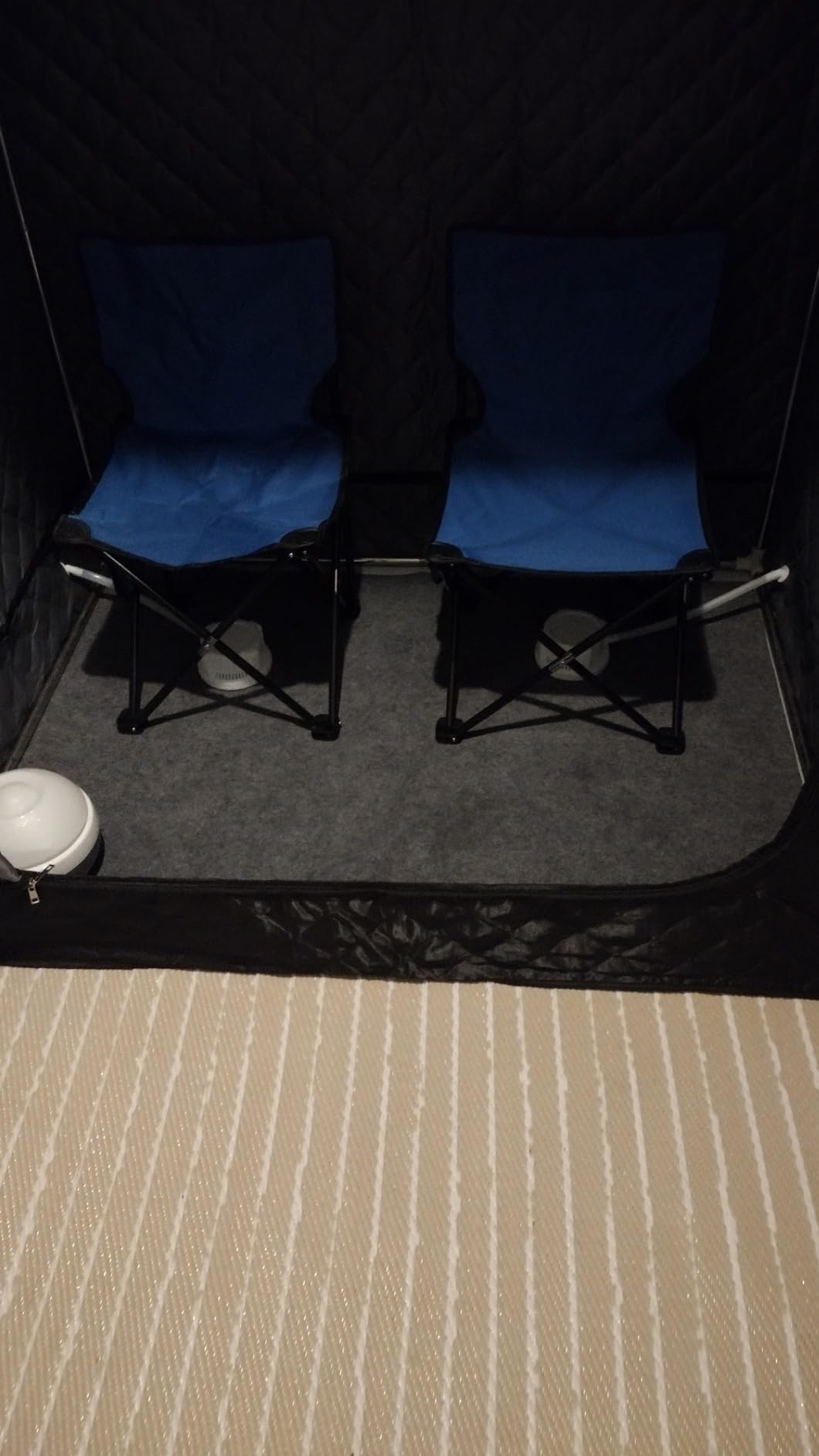 Manastin 2 Person Portable Steam Sauna for Home, 1 or 2 Person Full Body Home Spa with 2 Foldable Chairs,9 Levels of Sauna Tent with Remote Control, (Black, Large) customer photo 1