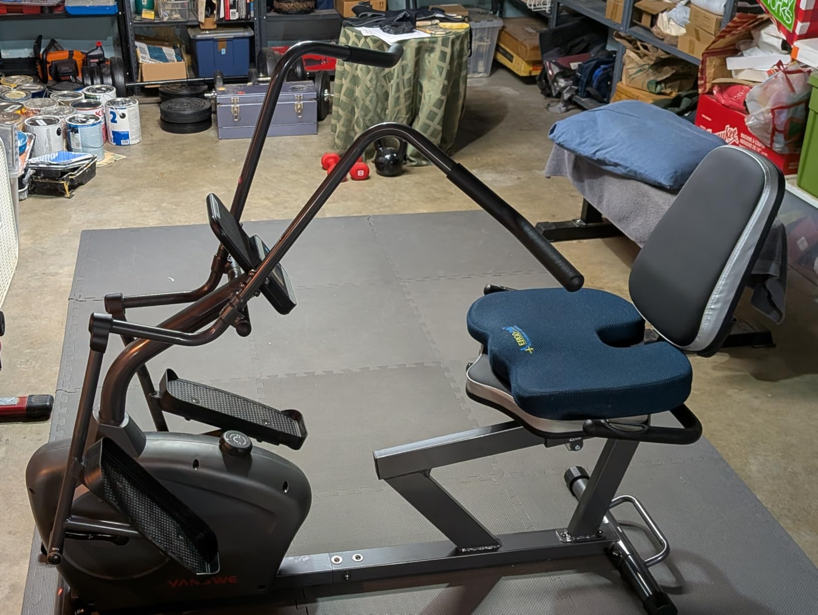 VANSWE Recumbent Elliptical Cross Trainer with Arm Exerciser | Recumbent Exercise Bike Full-Body Workout with 450 LBS Weight Capacity, Bluetooth App, Back-lit Display, Magnetic Resistance customer photo 1