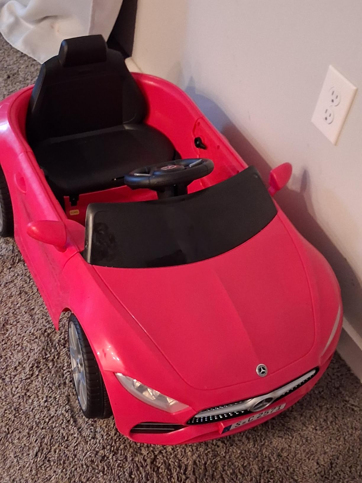 Licensed Mercedes-Benz CLS 350 12V Ride On Car Truck for Kids, Pink customer photo 1
