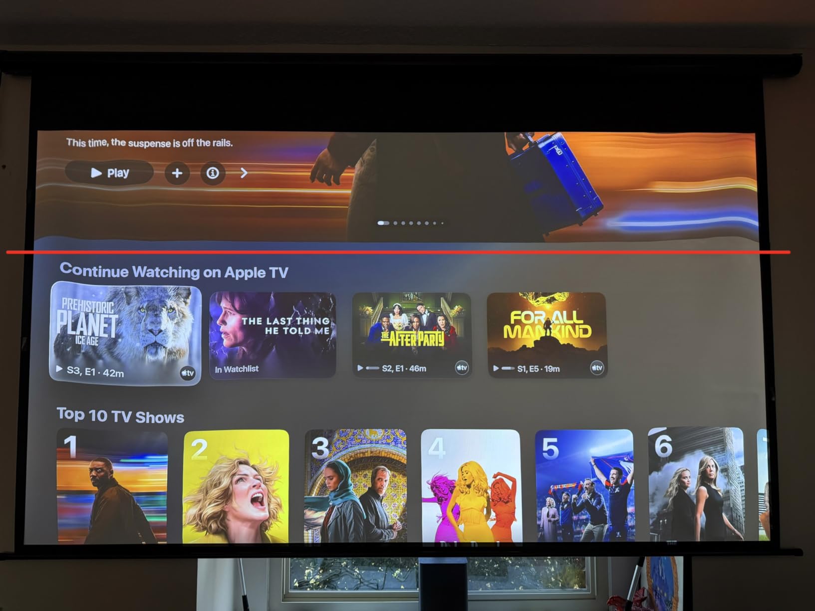 Kayle 120 Inch Motorized Projector Screen w/Wireless Remote, Black, 16:9 customer photo 2