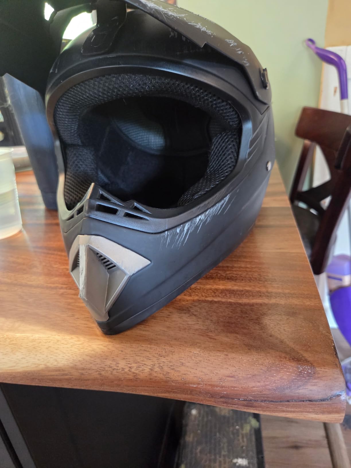CARTMAN Matte Black Adult Full Helmet Large, DOT Approved ATV Dirt Bike customer photo 1