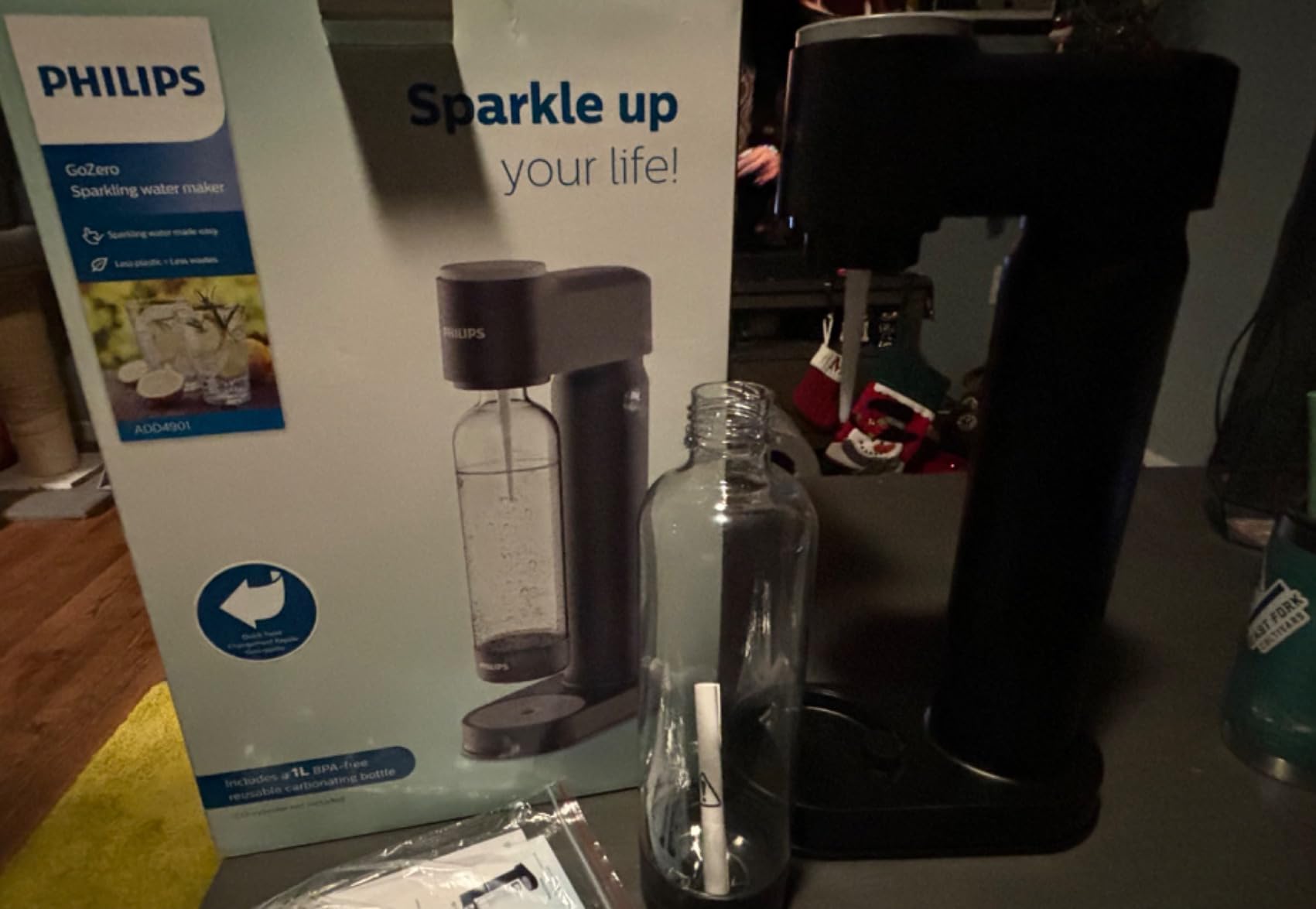 Philips Sparkling Water Maker & Soda Streaming Machine, ADD4901BKOQ/37 | Soda Maker with 1L PET BPA-Free Quick Twist Carbonating Bottle, Compatible with 60L CO2 Cylinder (Cylinder Not Included) customer photo 2